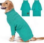 cyeollo Dog Sweater Long Sleeve Knitted Turtleneck Pullover Warm Clothes | Ultra Soft Warm Knit, Full Coverage, 4-Way Stretch for Easy Movement, Easy On & Off, Winter Daily Wear for Small Dogs