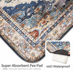 Washable Pee Pads for Dogs, Reusable Puppy Potty Training Pads, Ultra-Absorbent Thick Waterproof Leak-Proof Non-Slip Pads & Mat for Crate, Playpen, Floor, Whelping & Housebreaking , 1 Pack 72"x72"