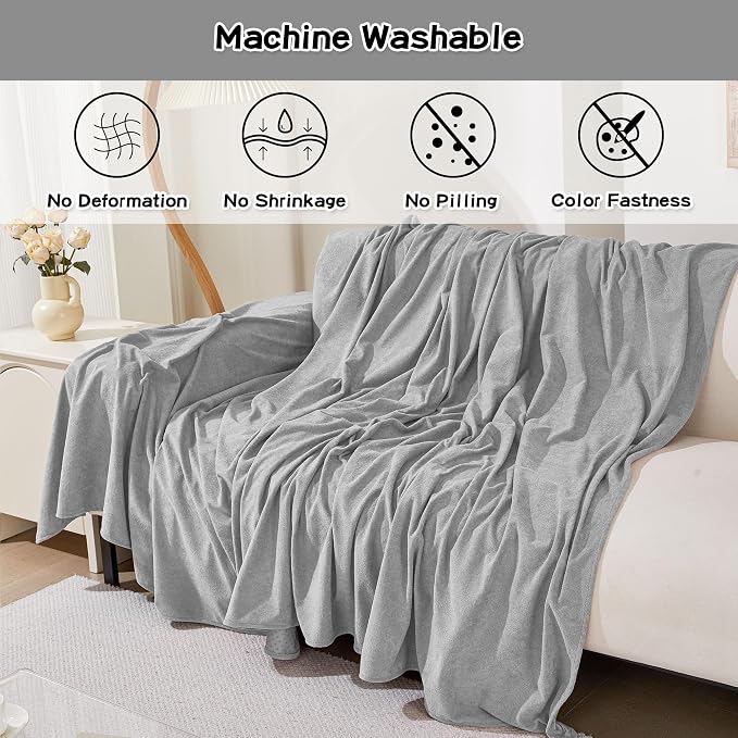 Couch Cover for 3 Cushion Sofa,Cat Scratch Proof Couch Protector Washable Sofa Covers Sectional Couch Covers for Dogs Soft L Shape Sofa Slipcover for Pets Kids, 91" x134”,Light Grey