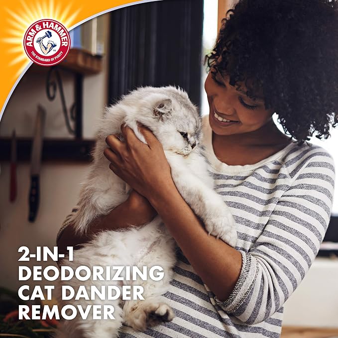 Arm & Hammer 2-in-1 Deodorizing Cat Shampoo, Lavender, 20 Fl Oz, 6-Pack | Baking soda formula reduces dander while cleaning and deodorizing the coat in one wash