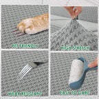 MAXIJIN Stretch Couch Cover Sofa Covers for 3 Cushion Couch (71"-91" Washable Sofa Slipcovers with Non-Slip Foam & Elastic Strap, Dog Cat Pet Friendly Furniture Protector (Large, Light Gray)