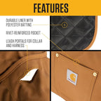 Carhartt Firm Duck Dog Chore Coat, Insulated Weather Resistant Jacket for Cold and Windy Conditions, Harbor Teal, Small