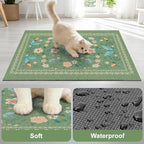 Unicorn Catcher 40"x30" Cat Litter Mat Non-Slip Washable Litter Box Mat | High-Density PVC Litter Catcher Mat Efficiently Traps Scattered Litter From Paws To Keep Floors Clean