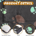 Tuanse 4 Pack Ultra Soft Dog Cat Bed Mat Small Animal Guinea Pig Bed with Cute Print Reversible Fleece Dog Crate Kennel Pad Cozy Washable Thickened Hamster Pet Beds Mat(13 x 19 Inches,Black)
