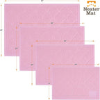 Neater Pets Neater Mat Cat Litter Mat, Thick & Durable Cat Mat for Litter Box, Trapper Pad Catches Mess to Protect Indoor Floors, Soft on Kitty Paws, Anti-Skid Grip Backing, Easy to Clean, Pink