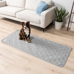 PetAmi Waterproof Couch Cover for Dog Bed Sofa Blanket, 30x70 Light Gray | Leakproof Furniture Protector for Pet Cat, Machine Washable Pee Proof Mat for Chair Car Seat, Durable & Anti Slip Backing