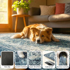Washable Pee Pads for Dogs, Reusable Puppy Potty Training Pads, Ultra-Absorbent Thick Waterproof Leak-Proof Non-Slip Pads & Mat for Crate, Playpen, Floor, Whelping & Housebreaking , 2 Pack 18"x24"
