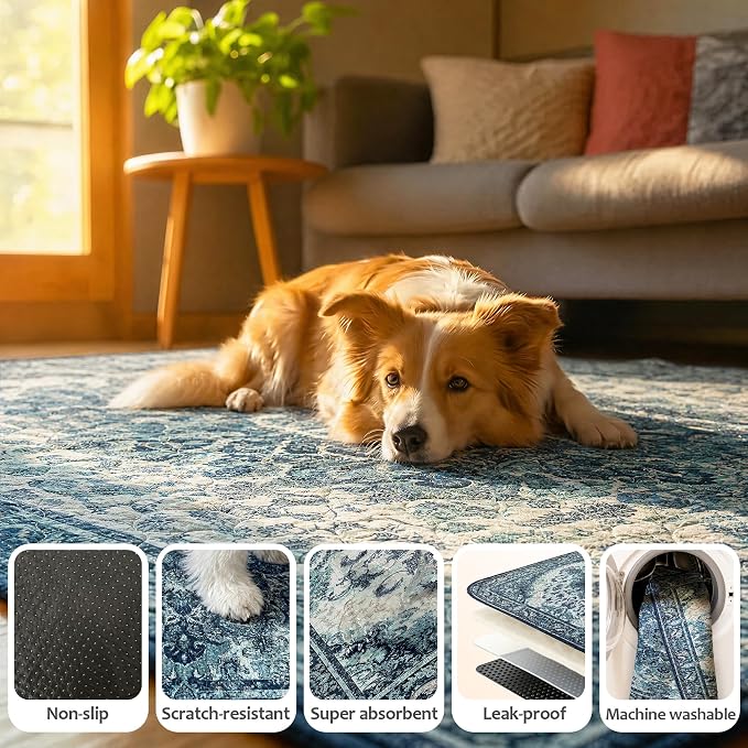 Washable Guinea Pig Pee Pads,Reusable Guinea Pig Cage Liner 2 Pack | Waterproof, Leak-Proof, Absorbent & Non-Slip, 24"x48" Bedding Potty Training Mat for Small Animal Rabbit Bunny Hamster Rat