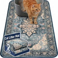 Hompet Cat Litter Mat 2 Pack, 24x36 Large Machine Washable Trapping Mats for Cats, Super Absorbent & Urine-Proof Cat Litter Box Mat for Floor, Waterproof & Non Slip Kitty Litter Rug