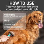 Maxpower Planet Hair Brush - Double Sided Shedding, Dematting Undercoat Rake for Dogs and Cats - Extra Wide Dog Grooming Brush, Reduce Shedding by 95%, Turquoise | Turquoise, Undercoat Rake, Detangling Comb, 9/17-Teeth Dual-Sided, Cats, Anti-Slip Handl...
