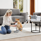 NEWBULIG Pet Grooming Vacuum Kit for Cats and Dogs, 2.5L Dust Cup, White | 3 Suction Modes and 5 Groomer Tools, Dog Clippers with Cordless Low Noise for Cats, Dogs Other Animals Hair Trimmer
