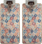 Hompet Cat Litter Mat 2 Pack, 28.5x60 Large Machine Washable Trapping Mats for Cats, Super Absorbent & Urine-Proof Cat Litter Box Mat for Floor, Waterproof & Non Slip Kitty Litter Rug
