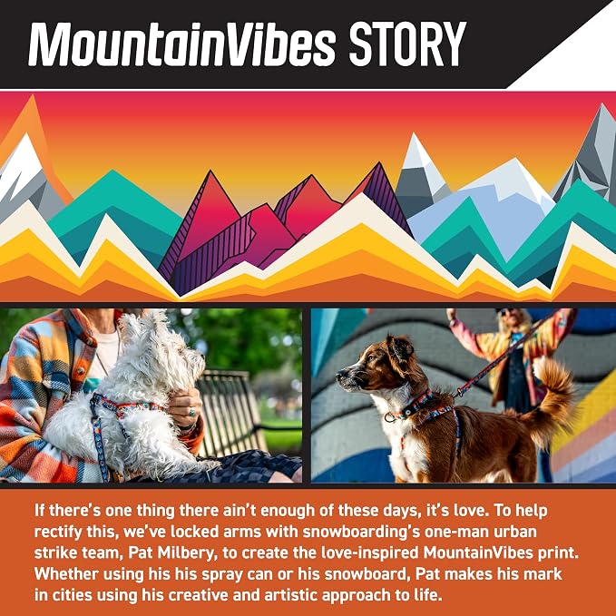 Wolfgang Heavy Duty Dog Leash, Pull-Tested for Walking & Training, MountainVibes Print, Large