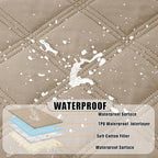 Smiry Waterproof Dog Bed Cover, Reversible Pet Blanket for Sofa Couch | Soft Washable Dog Blanket, Leakproof Couch Cover for Dogs Cats & Furniture Protection, 82x120, Taupe/Beige