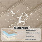 Smiry Waterproof Dog Bed Cover, Reversible Pet Blanket for Sofa Couch | Soft Washable Dog Blanket, Leakproof Couch Cover for Dogs Cats & Furniture Protection, 30x70, Taupe/Beige