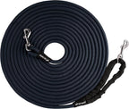 Tuff Pupper Heavy Duty 30 Foot Long Rope Leash for Dogs | Dog Recall Training Leash | High Visibility Strong Climbing Rope Leashes | Hand or Waist Worn | Stainless Steel 360° Clips for Tangle Free Use