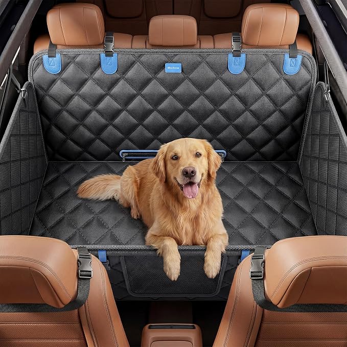 Rorhxia Truck Dog Seat Cover for Backseat, [Ultimate Safe, Comfort and Large Space] Waterproof 600D Heavy Duty Dog Car Hammock, Release Passenger Seats, Full-Size SUV/Truck, Large Dog Friendly, XL