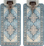 Hompet Cat Litter Mat 2 Pack, 24x60 Large Machine Washable Trapping Mats for Cats, Super Absorbent & Urine-Proof Cat Litter Box Mat for Floor, Waterproof & Non Slip Kitty Litter Rug