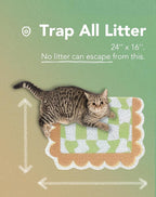 Lukamoo® Cute Litter Mat (Pistachio Green, Medium (24'' x 16''))