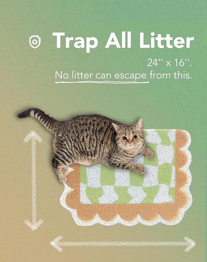 Lukamoo® Cute Litter Mat (Pistachio Green, Medium (24'' x 16''))