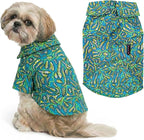 Parisian Pet Tribal Leaves Dog Shirt - Cotton Clothes for Medium Dogs - Stylish Tropical Dog Outfit - Lightweight and Soft Puppy Clothes - Trendy Tshirts for Dogs - Comfortable Summer Camp Pet Apparel