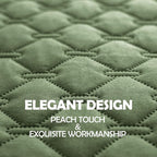 gogobunny Waterproof Dog Blankets for Large Dogs, Pet Bed Cover Breathable | Washable Pee Pads, Quilted Throw Blanket, Furniture Protector for Couch Sofa Bed Car, 82x82 Inch Dark/Light Green