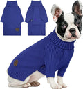 cyeollo Dog Sweater Long Sleeve Knitted Turtleneck Pullover Warm Clothes | Ultra Soft Warm Knit, Full Coverage, 4-Way Stretch for Easy Movement, Easy On & Off, Winter Daily Wear for Small Dogs