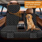 Dog Car Seat Cover for Back Seat for Kia Soul K5 Niro Forte Optima Stinger | for EV6 EV9 Accessories 2000-2025 2026 2027 Pet Bench Backseat Rear Seat Covers Waterproof Non-Slip Black