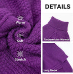 cyeollo Dog Sweater Long Sleeve Knitted Turtleneck Pullover Warm Clothes | Ultra Soft Warm Knit, Full Coverage, 4-Way Stretch for Easy Movement, Easy On & Off, Winter Daily Wear for Small Dogs