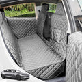 PETICON Dog Seat Covers for Tesla Model 3 & Y Back Seat with 2 Pack Door Protectors, 100% Waterproof Dog Hammock for Tesla with Mesh Window & Headrest Protection Prevents Scratches and Scuffs (Gray)