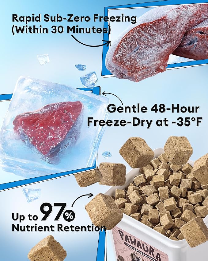 Freeze Dried Beef Liver Treats for Dogs & Cats, (1.1lb) Value Tub | Single Ingredient, High-Protein, Grain-Free Natural Treat, Perfect for Training Rewards or Meal Topper