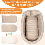 Center Console Dog Car Seat for Small Dogs, Removable Pet Seat with Cushion Board Safety Belt,Console Dog Car Seats for Small Puppy Up to 15 Lbs