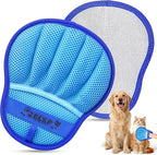 Upgraded Pet Hair Removal Glove for Dogs & Cats, Electrostatic Five-Finger Hair Remover for Furniture, Couch, Carpet, Clothing& Car Seat, 1Pcs Reusable Magic Brush Pet Hair Remover Tool (Blue)