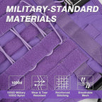 No Pull Tactical Dog Harness Medium Sized Dog, Service Dog Vest, M, Purple | Tactical Dog Vest Harness and Leash Set, Adjustable Military Service Dog Harness with Handle for Medium Large Dogs