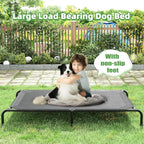 Simple Trending Raised Dog Bed for Extra Large Dogs, Waterproof XL Dog Cot, Outdoor Elevated Pet Bed, 60.25" x 37.25", Black