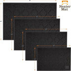 Neater Pets Neater Mat Cat Litter Mat, Thick & Durable Cat Mat for Litter Box, Trapper Pad Catches Mess to Protect Indoor Floors, Soft on Kitty Paws, Anti-Skid Grip Backing, Easy to Clean, Black