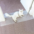 Carpet Protector for Pets Cat Carpet Protector for Doorway, Anti Scratch Under Door Cat Scratch Protector Mat, Easy to Cut Plastic Stopper (Clear, 8.4FT)