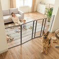 FXW Dog Gate, Extra Wide Adjustable for Openings Up to 111", 45" H | Flexible Space Control, Easy Walk-Through Access, 3 Panels + 1 Gate, For Large Dogs, Garage Use