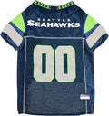 Pets First NFL Seattle Seahawks Dog Jersey, Size XX-Large, Football Shirt Costume for Pet, Dog Sports T-Shirt, NFL Team Clothing for Cats, Licensed Pet Apparel Available in 7 Sizes and 32 Teams