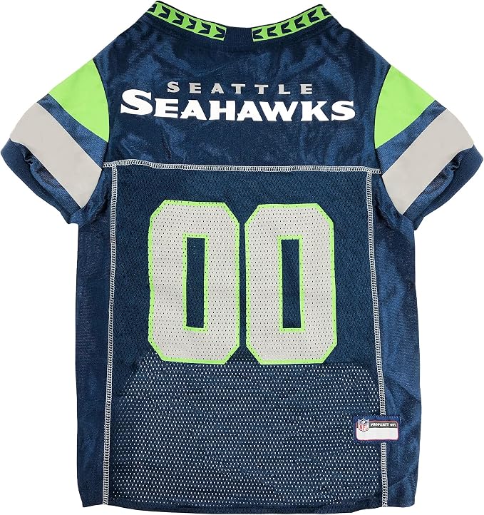 Pets First NFL Seattle Seahawks Dog Jersey, Size X-Large, Football Shirt Costume for Pet, Dog Sports T-Shirt, NFL Team Clothing for Cats, Licensed Pet Apparel Available in 7 Sizes and 32 Teams