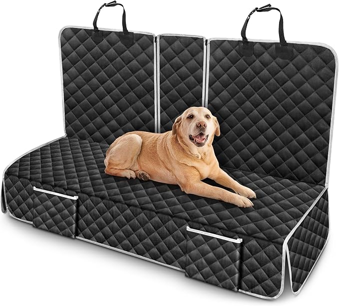 Dog Car Seat Cover for Honda Civic Accord HRV HR-V Si Sedan Hatchback Sport | LX EX EX-L Hybrid Rear Back Seat Accessories 2000-2027, Waterproof Pet Bench Backseat Covers with Backing