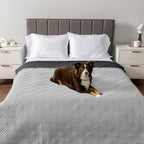 PetAmi Waterproof Couch Cover for Dog Bed Sofa Blanket 102x82 Light Gray