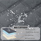 Smiry Waterproof Dog Bed Cover, Reversible Pet Blanket for Sofa Couch | Soft Washable Dog Blanket, Leakproof Couch Cover for Dogs Cats & Furniture Protection, 68x82, Dark Grey/Beige