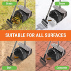 Pupzle Dog Pooper Scooper with Bag Attachment, 40" Long Handle Dog Scooper | Dog Poop Scoop for Yard, Large Capacity Swivel Bin and Rake Pooper Scooper, Lavender Scented Bags for Large Dogs (Grey)