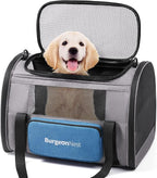BurgeonNest Cat Carrier for Large Cats 20 lbs, Soft-Sided Pet Carrier for Small Dogs Medium Puppy Under 25 lbs, Puppy Travel Bag with Big Storage Bag, 4 Ventilated Windows, 3 Doors | Large soft sided cat carrier with top loading access, mesh windows an...