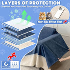 Loiion Cat Scratch Proof Furniture Protector Waterproof Sofa Cover 150"x91" | Pet-Friendly Couch Protector, Anti-Scratch & Anti-Slip Sofa Cover For Cats Dogs Kids, Machine Washable