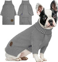 cyeollo Dog Sweater Long Sleeve Knitted Turtleneck Pullover Warm Clothes | Ultra Soft Warm Knit, Full Coverage, 4-Way Stretch for Easy Movement, Easy On & Off, Winter Daily Wear for Small Dogs