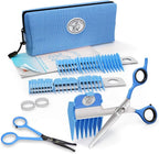 NO Buzz Dog Clippers, Tiny Trim Safety Scissor. A Silent Low Noise Pet Grooming Clipper, Right Handed Blue