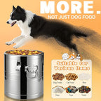 UPSKYPET35lb Dog Food Storage Container, Airtight Stainless Steel | Extra Large Capacity, Rust-Proof, Moisture-Proof, Deters Pets from Opening & Stealing Food, Easy to Clean, Keeps Food Crispy