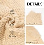 cyeollo Dog Sweater Long Sleeve Knitted Turtleneck Pullover Warm Clothes | Ultra Soft Warm Knit, Full Coverage, 4-Way Stretch for Easy Movement, Easy On & Off, Winter Daily Wear for Small Dogs